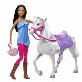 MATTEL Barbie na vyjížďce s koněm