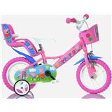 Bicykel DINO BIKES - Detský 12" 124RLPGS Pepa Pig