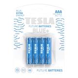 TESLA BLUE plus Zinc Carbon batéria AAA R03, mikrotužková, blister 4 ks
