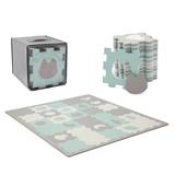 KINDERKRAFT SELECT Podložka penová puzzle Luno Shapes 185 x 165 cm Mint, 30ks, Premium KPLUSH00MIN0000