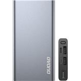 DUDAO K5Pro Power Bank 10000mAh 2x USB, strieborný