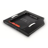 AXAGO RSS-CD09 rámeček pro 2.5" SSD/HDD do DVD slotu, 9.5 mm, LED, hliník