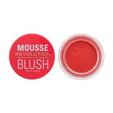 MAKEUP REVOLUTION Mousse Blush 6 g pleťová lícenka pre ženy Grapefruit Coral