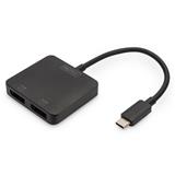 DIGITUS USB-C - 2x DP MST Video Hub 1.4, 4K/60Hz