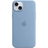 APPLE iPhone 15 plus Silicone Case with MS - Winter Blue