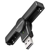 AXAGO CRE-SMPA, USB-A PocketReader čtečka kontaktních karet Smart card, eObčanka, eID kl