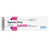 GENERICA Magnesium 250 s vitaminom C (šumivé tablety 20 ks)