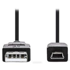 NEDIS kabel USB 2.0/ zástrčka A - 5pinová mini černý/ 2m