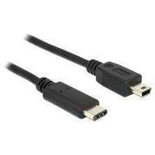 DELOCK Kabel USB Type-C 2.0 samec > 2.0 typ Mini-B 0,5 m černý