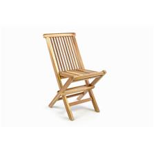 DIVERO Skladacia detská stolička z teakového dreva