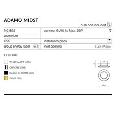 AZZARDO Zápustné - podhľadové svietidlo ADAMO MIDST white AZ1483