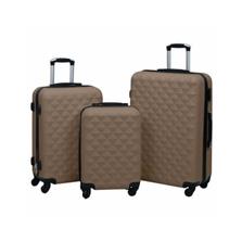 VIDAXL Súprava cestovných kufrov s tvrdým krytom 3 ks hnedá ABS 92418