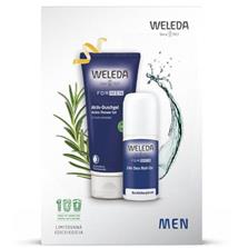 WELEDA Men sprchový gel men active shower 200 ml plus deodorant 24h deo roll - on 50 ml pre mužov