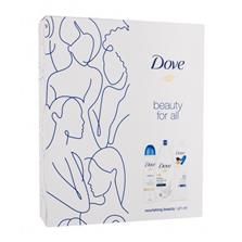 DOVE Nourishing Beauty Gift Set darčeková kazeta pre ženy sprchovací gél Deeply 250 ml plus telové mlieko Rich Care antiperspirant Original 150 ml