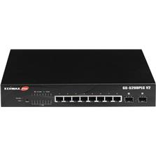 EDIMAX GS-5208PLG network switch Gigabit Ethernet 10/100/1000 Power over PoE 1U Black