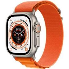 Apple Watch Ultra 49 mm titánové puzdro s oranžovým alpským ťahom – Medium