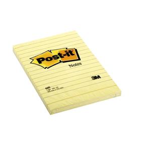 3M Samolepiaci bloček Post-it Super Sticky 102x152 žltý linajky