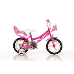 DINO BIKES Detský bicykel Dino 126RL 02 so sedačkou pre bábiku a košíkom - 12"