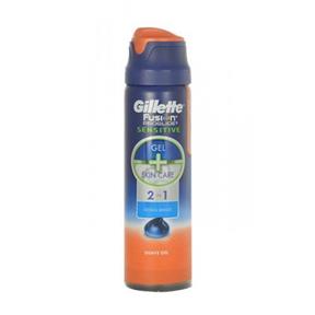 GILLETTE Fusion Proglide Sensitive Shave Gel 2in1 Gél na holenie Ocean Breeze 170 ml
