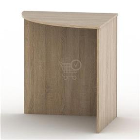 KONDELA Stôl rohový oblúkový, dub sonoma, TEMPO ASISTENT NEW 024