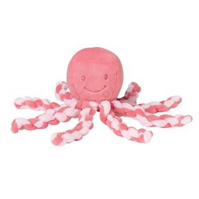 NATTOU - Prvá hračka bábätka chobotnička PIU Lapidou pink coral 0m plus