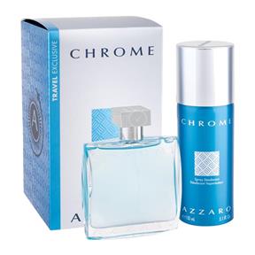 AZZARO Chrome EDT darčeková sada M - Edt 100 ml plus 150 ml deodorant