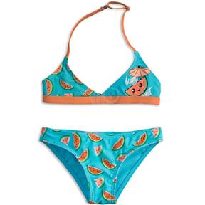 KNOT SO BAD Dievčenské plavky FUNNY FRUIT oranžové Veľkosť: 110
