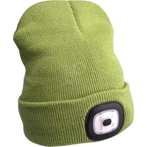 Zimná čiapka EXTOL LIGHT čiapka s čelovkou, nabíjací, USB, zelená, univerzálna veľkosť 43192