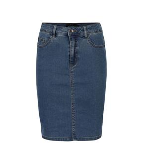 VERO MODA Dámska sukňa Hot Nine Hw DNM Pencil Skirt Mix Noos Medium Blue Denim Veľkosť XS
