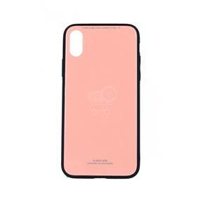 FORCELL Puzdro TopQ GLASS iPhone XS pevné ružové 34538