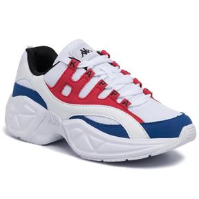 KAPPA Sneakersy - Overton 242672 White/Red 1020 41