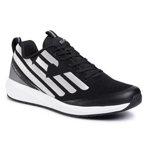 EMPORIO ARMANI Sneakersy - X8X031 XK054 N629 Black/Silver 43 1/3