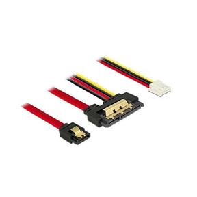 DELOCK Kabel SATA 6 Gb/s 7 pin samice plus Floppy 4 napájení 22 přímý kovový 30 cm 85234