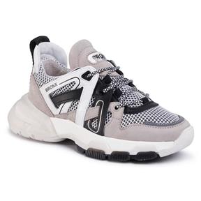 BRONX Sneakersy - 66285-BM Light Grey/White/Black 3106 39