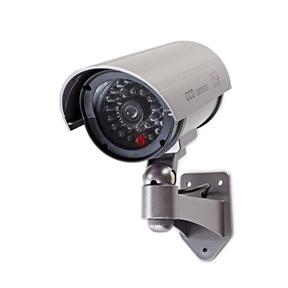 Atrapa kamery NEDIS DUMCB40GY - Atrapa Bezpečnostní Kamery Válcové IP44 Šedá barva