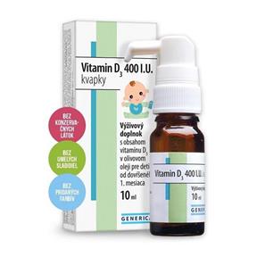 GENERICA Vitamin D3 400 I.U. kvapky 10 ml