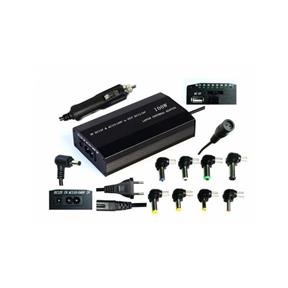 AC adaptér pre notebook EUROCASE Napájací univerzálny adaptér 100W , AC 110-240V, výstup DC 12-24V, manual , 9 koncoviek NAEC-YH-4070