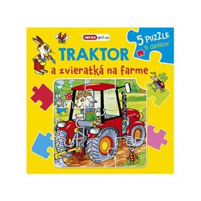 Kniha Traktor a zvieratká na farme - puzzle
