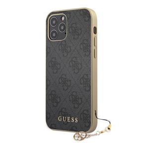GUESS GUHCP12MGF4GGR 4G Charms Zadní Kryt pro iPhone 12 Pro/12 Max Grey