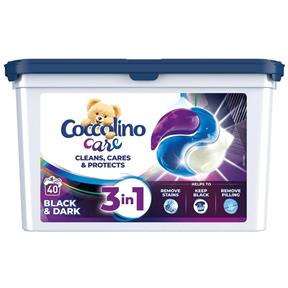 Prací prostriedok COCCOLINO Care pracie kapsuly Čierna a tmavá bielizeň 40 praní