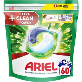 Prací prostriedok ARIEL All In 1 Pods Extra Clean Power gélové kapsule na pranie 60 ks