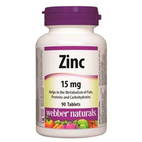 WEBBER NATURALS Zinok 15 mg tbl 1x90 ks