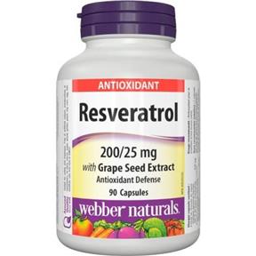 WEBBER NATURALS Resveratrol 200 mg 90cps