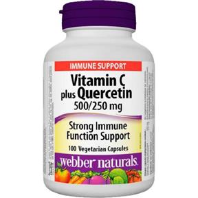 WEBBER NATURALS Quercetin , Vitamín C 250/500 mg 100 kapsúl