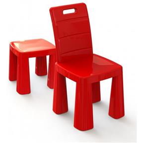 INLEA4FUN Umelohmotná stolička EMMA - červená