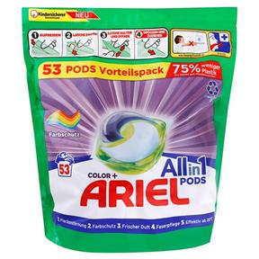 ARIEL Pods All in 1 Color kapsule na farebné 53 ks