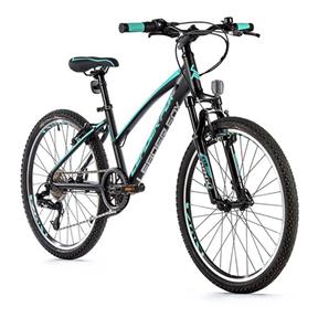Bicykel LEADER FOX Spider Girl 24" 2023 čierna / svetlá zelená
