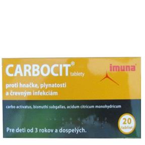 IMUNA PHARM CARBOCIT na liečbu črevných infekcií, 20 tbl
